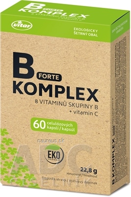 Levně VITAR s.r.o. VITAR B-KOMPLEX FORTE + vitamín C cps 1x60 ks