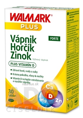 Levně WALMARK, a.s. WALMARK Vápník Hořčík Zinek FORTE tbl (inov.2019) 1x30 ks 30 ks