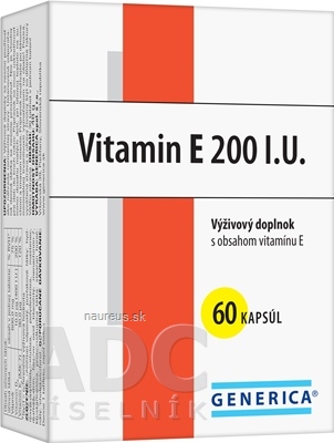 Levně GENERICA spol. s r.o. GENERICA Vitamin E 200 IU cps 1x60 ks 60 ks