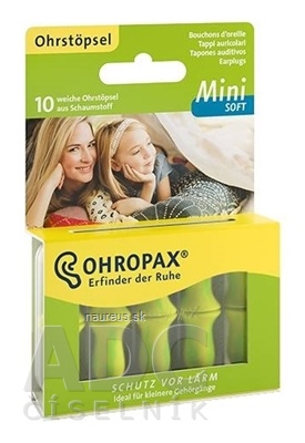 Levně Ohropax OHROPAX Mini SOFT Ušní vložky v plastové krabičce 1x10 ks