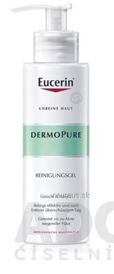 Levně BEIERSDORF AG Eucerin DERMOPURE hloubkově čisticí gel problematická pleť 1x400 ml 400 ml