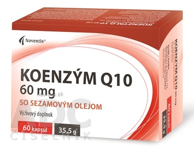Levně Noventis s.r.o. Noventis Koenzym Q10 60 mg se sezamovým olejem, cps 1x60 ks 60 ks
