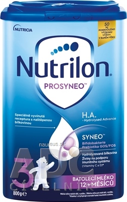 Nutricia Infant Nutrition Ltd. Nutrilon 3 PROSYNEO HA - Hydrolyzed Advance batolecí mléko (12+ měsíců) 1x800 g 