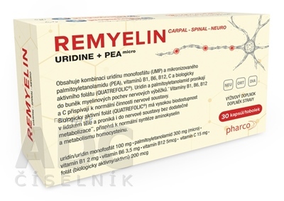 Levně Salix s.r.l. REMYELIN cps Uridine + PEA micro + vitamíny B, C 1x30 ks