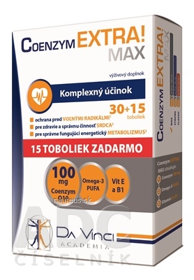 Levně Simply You Pharmaceuticals a.s. COENZYM EXTRA MAX 100mg - DA VINCI cps 30 + 15 zdarma (45 ks) 45 ks