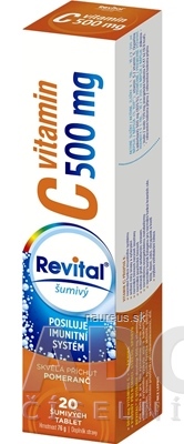 Levně VITAR s.r.o. Revital vitamin C 500 mg šumivý tbl eff s příchutí pomeranč 1x20 ks 20 ks