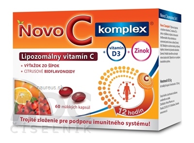 Levně PP MANAGEMENT KFT. NOVO C KOMPLEX Lipozomální vitamin C + vitamin D3 + zinek, tobolky 1x60 ks