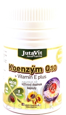 Levně JuvaPharma Kft. JutaVit Koenzym Q10 + vitamin E plus cps 1x66 ks