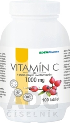 Levně EDENPharma, s.r.o. EDENPharma VITAMIN C 1000 mg tbl s postupným uvolňováním 1x100 ks