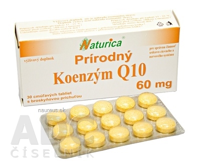 Levně PharmTurica s.r.o. Naturica Přírodní KOENZYM Q10 60 mg tbl (cucavé tablety) 1x30 ks 30 ks
