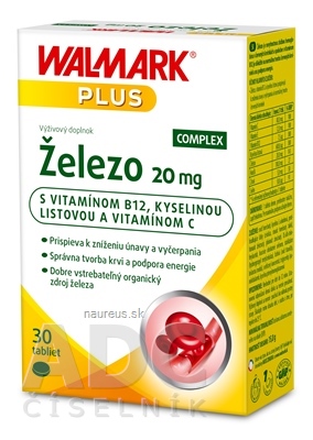Levně WALMARK, a.s. WALMARK Železo COMPLEX 20 mg tbl (inů. Obal 2019) 1x30 ks 30 ks