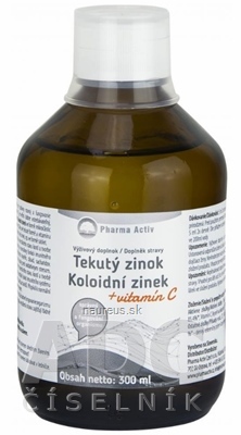 Levně Natural Pharm Slovakia s.r.o. Pharma Activ Tekutý zinek Zn + Vitamín C 1x300 ml 300 ml