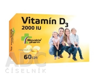 Levně Slovakiapharm SK, s.r.o. Slovakiapharm Vitamin D3 2000 IU cps mol 1x60 ks