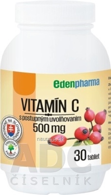Levně EDENPharma, s.r.o. EDENPharma VITAMIN C 500 mg tbl s postupným uvolňováním 1x30 ks 30 ks