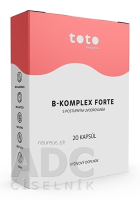 Levně TOTO Pharma s.r.o. TOTO B-KOMPLEX FORTE cps s postupným uvolňováním 1x20 ks