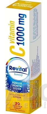 Levně VITAR s.r.o. Revital vitamin C 1000 mg šumivý tbl eff s příchutí citron 1x20 ks 20 ks