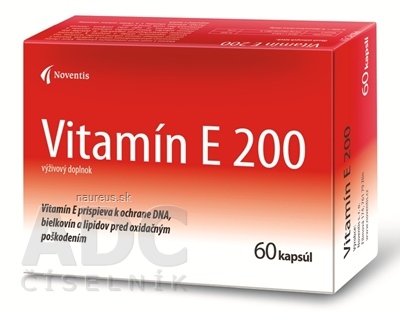 Levně Noventis s.r.o. Noventis Vitamín E 200 cps 4x15 ks (60 ks) 60 ks