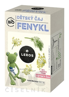 Levně LEROS, s r.o. LEROS BIO DĚTSKÝ ČAJ FENYKL nálevové sáčky (od 1+ týdne) (inů. 2021) 20x1,5 g (30 g)