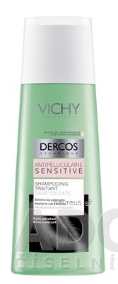 Levně VICHY Laboratoires VICHY DERCOS ANTI-pelliculaire SENSITIVE šampon proti lupům, citlivá pokožka (M3533102) 1x200 ml 200 ml