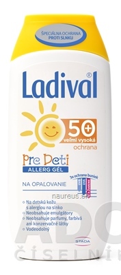 Levně STADA Arzneimittel AG Ladival PRO DĚTI Allergy SPF 50+ gel na opalování 1x200 ml 200 ml