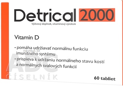 Levně Natur Produkt Pharma S.p. Z o.o. Detrical 2000 tbl vitamín D 1x60 ks