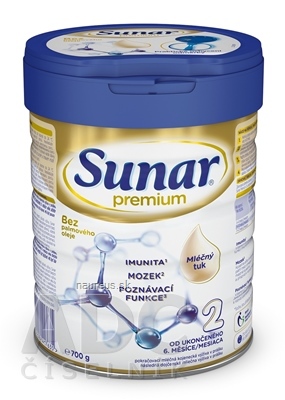 Levně Semper AB Sunar Premium 2 pokračovací mléčná výživa (od ukonč. 6. měsíce) 1x700 g 700g
