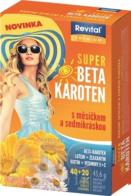 Levně VITAR s.r.o. Revital PREMIUM SUPER BETA-KAROTEN tbl (s měsíčkem a sedmikráskou) 40 + 20 zdarma (60 ks) 40 ks