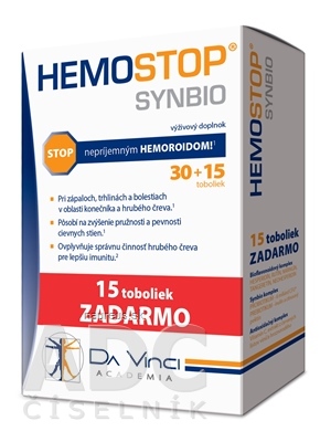 Levně Simply You Pharmaceuticals a.s. HEMOSTOP ProBio - DA VINCI cps 30 + 15 zdarma (45 ks) 45 ks