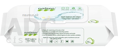 Levně Apogee Medical Supplies Ltd. nateen Adult Hygienic Wet Wipes vlhčené ubrousky 1x40 ks