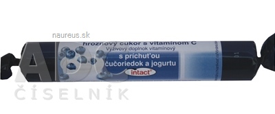 Levně Sanotact GmbH INTACT rolka HROZNOVÝ CUKR S VIT. C pastilky s příchutí borůvek a jogurtu 1x40 g 40g