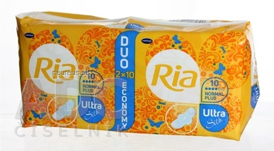 Levně Paul Hartmann AG Ria Ultra Silk normal PLUS Duopack hygienické vložky 2x10 ks (20 ks) 2 x 10 ks