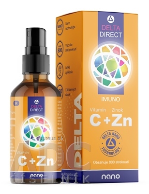 Levně FITADAD s.r.o. DELTA DIRECT Vitamin C+ Zn sprej, nano (130 denních dávek) 1x100 ml