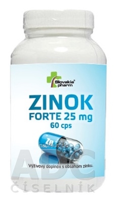 Levně Slovakiapharm SK, s.r.o. Slovakiapharm ZINEK FORTE 25 mg cps 1x60 ks 25mg