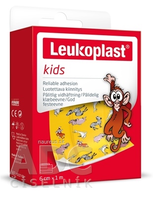 Levně BSN Medical GmbH LEUKOPLAST KIDS náplast na rány, 6cm x 1m, pás, (inov.2020/2021) 1x1 ks