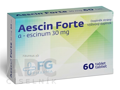 FG Pharma CZ s.r.o. Aescin Forte 30 mg - FG Pharma tbl (inů. 2021) 1x60 ks 