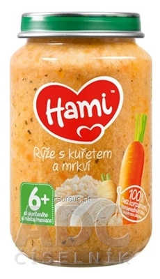 N.V. Nutricia (Groupe DANONE) Hami příkrm Rýže s kuřetem a mrkví (od ukonč. 6. měsíce) 1x200 g 200 g