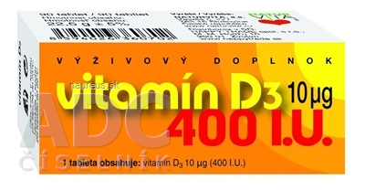 Levně NATURVITA, a.s. Naturvita VITAMIN D3 10 mikrogramů (400 IU) tbl 1x90 ks 90 ks