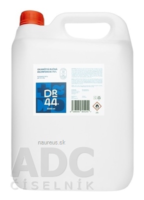 Levně 44 ENTERPRISE, s.r.o. DR.44 OKAMŽITÁ RUČNÍ DEZINFEKCE antibakteriální gel (75% ethanol) 1x5000 ml 5000ml