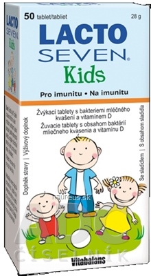 Levně Vitabalans Oy Vitabalans LACTOSEVEN Kids žvýkací tablety 1x50 ks 50 ks