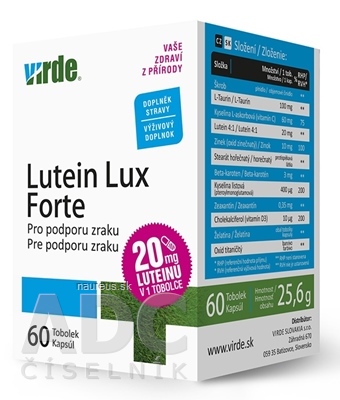 Levně VIRDE spol. s r.o. Virde LUTEIN LUX Forte cps 1x60 ks
