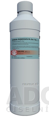 Levně GALVEX spol. s.r.o. Aqua purificata Ph.Eur. - GALVEX Čištěná voda 1x1 kg 1 kg