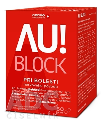 Levně Cemio Switzerland, s.r.o. Cemio AU! BLOCK cps 1x60 ks