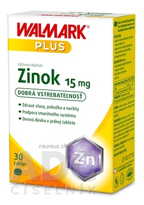 Levně WALMARK, a.s. WALMARK Zinek 15 mg tbl (inů. Obal 2018) 1x30 ks 30 ks