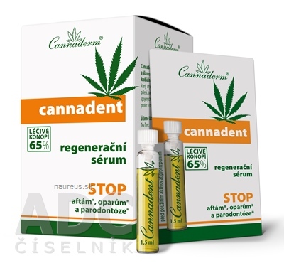 Levně Simply You Pharmaceuticals a.s. Cannaderm Cannadent regenerační sérum na afty a opary 10x1,5 ml 10 x 1.5 ml