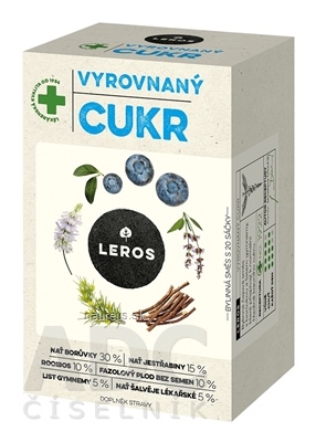 LEROS, s r.o. LEROS vyrovnaných CUKR nálevové sáčky (inov.2021) 20x1 g (20 g) 