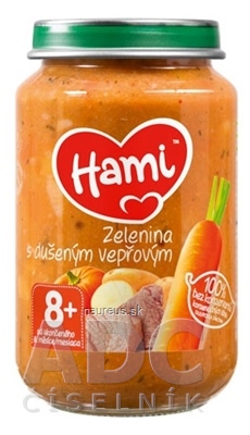 N.V. Nutricia (Groupe DANONE) Hami příkrm Zelenina s dušeným vepřovým (od ukonč. 8. měsíce) 1x200 g 200g
