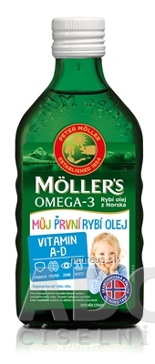 Levně Orkla Health AS MOLLER´S Omega 3 Můj první RYBÍ OLEJ vitamín A a D 1x250 ml