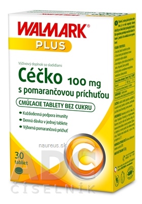 Levně WALMARK, a.s. WALMARK Céčko 100 mg tbl s pomerančovou příchutí 1x30 ks 30 ks