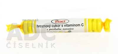 Levně Sanotact GmbH INTACT rolka HROZNOVÝ CUKR S vit.C pastilky s příchutí ananasu 1x40g 40 g