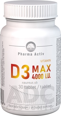 Levně ADITIVA CZ, s.r.o. Pharma Activ Vitamin D3 MAX 4000 mj tbl 1x30 ks